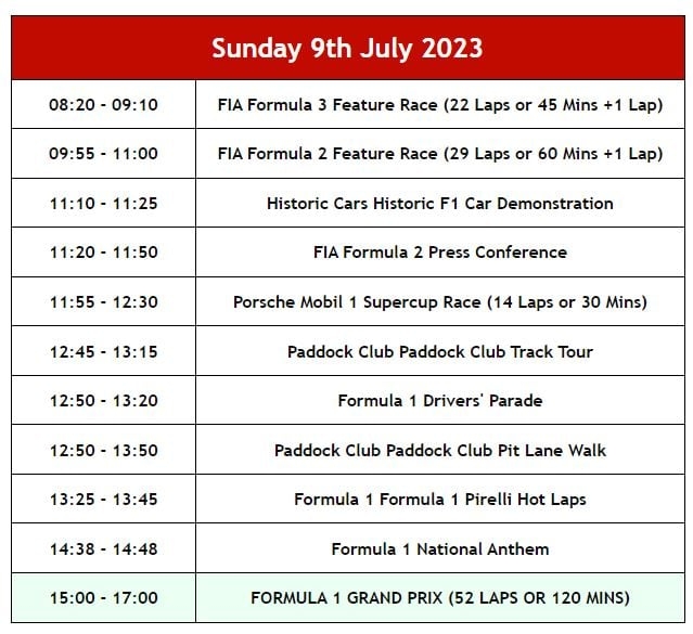 Silverstone 2025 F1 Dates Eve M Blackall