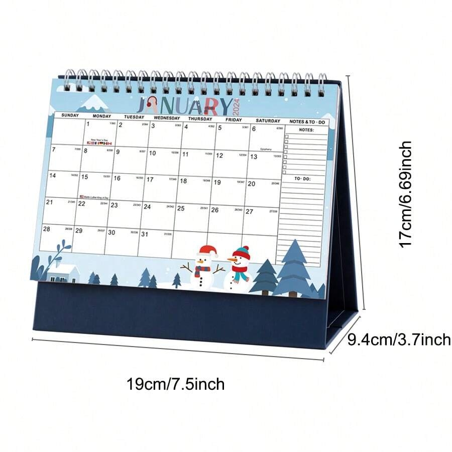 Small Desk Calendar 2024 2025 Standing Flip Desk Calendar From Jan 