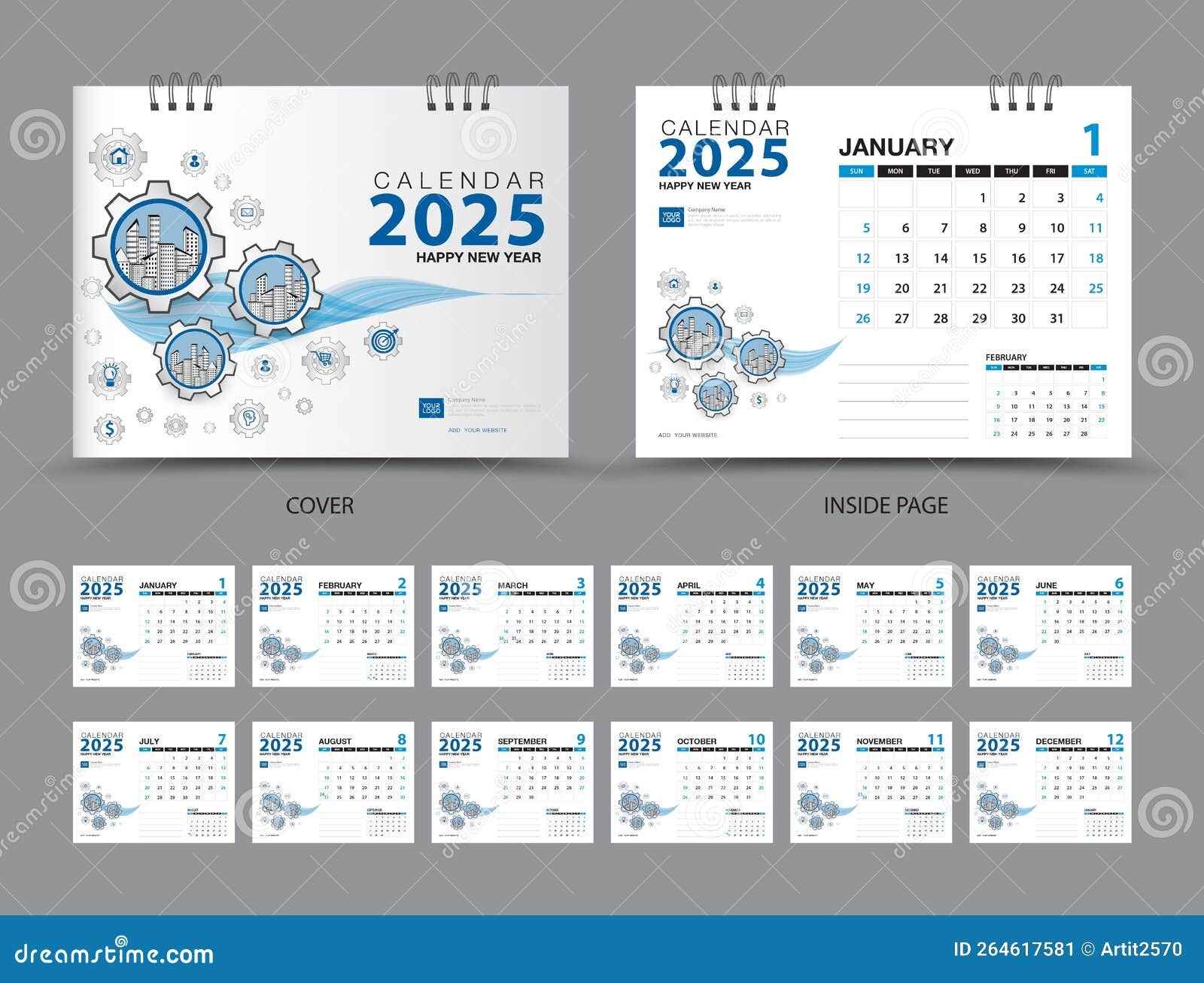 2025 Desk Calendar Small