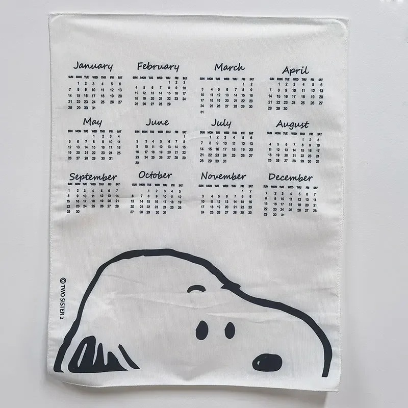 Snoopy 2025 Desk Calendar Small Tapestry 2025 Background Cloth Ins Desk Calendar Wall Hanging Girl Room Hanger Tapestries Decor AliExpress 26