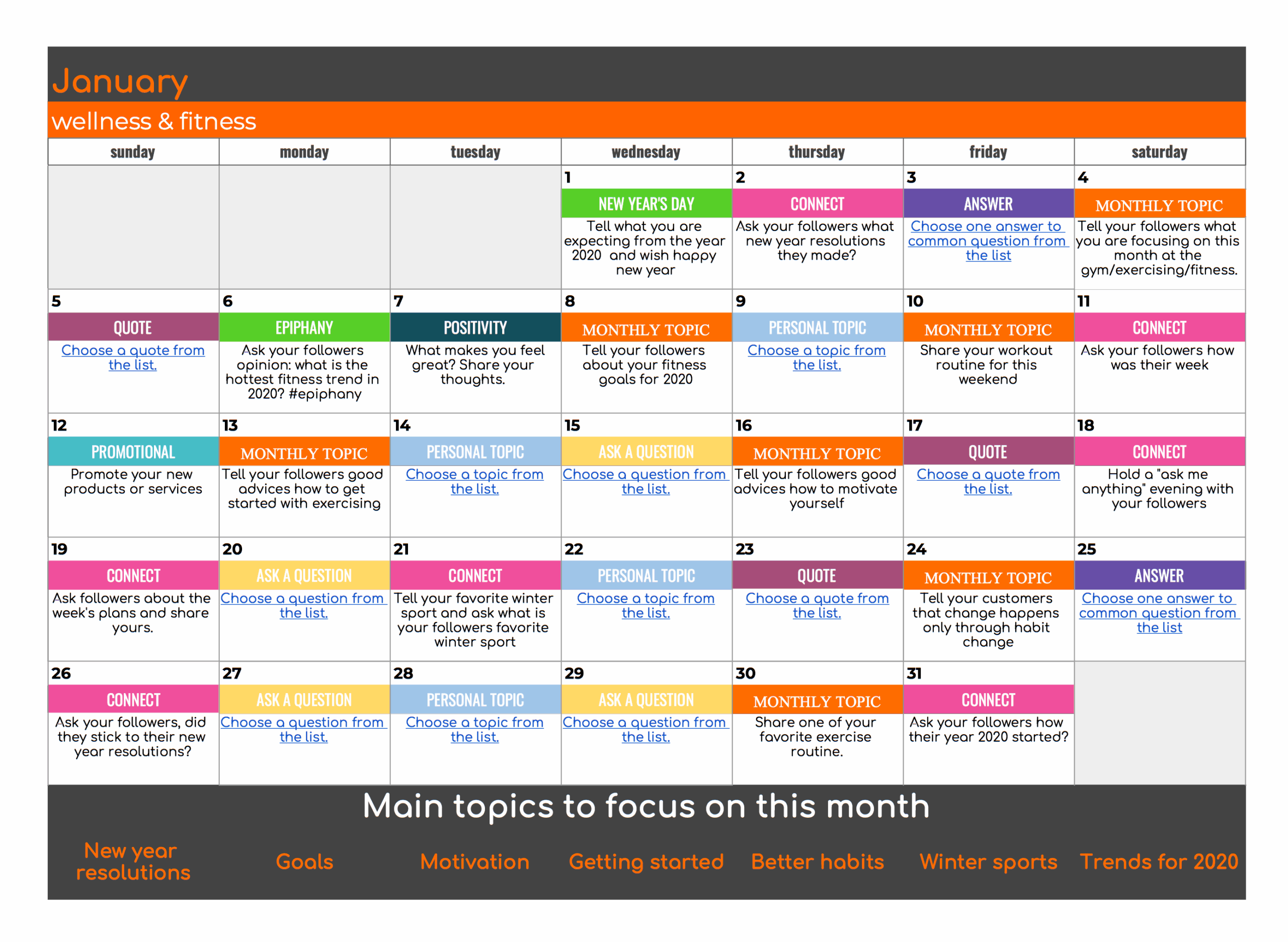 Social Media Calendar Events 2025 Mohsen Wesley