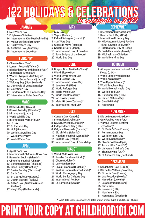 Special Days And Events Calendar 2025 David M Ramos