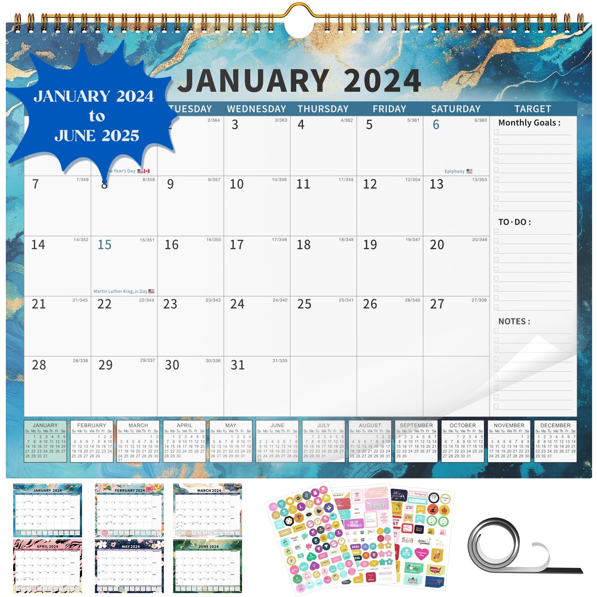 Spiral Desk Calendar 2025 Aiden Tavares