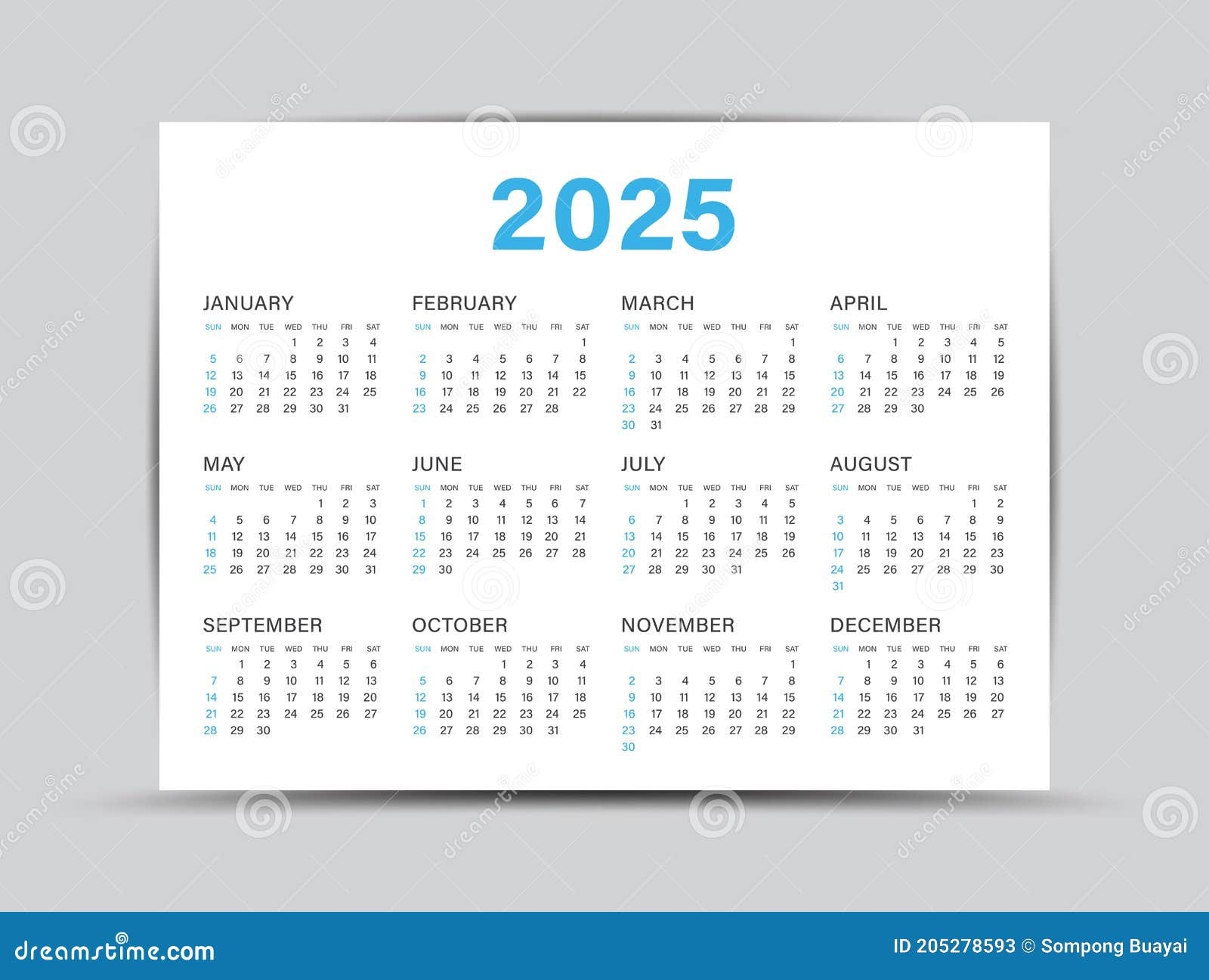 Table Calendar For 2025 Frederik I Mikkelsen