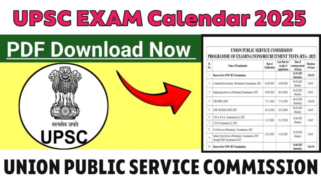 Upsc Exam Date Calendar 2025