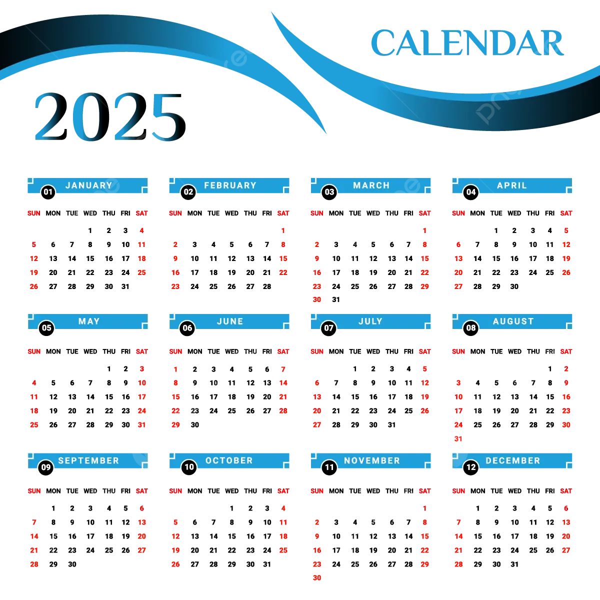 Vector 2025 Calendar Mike K Lund
