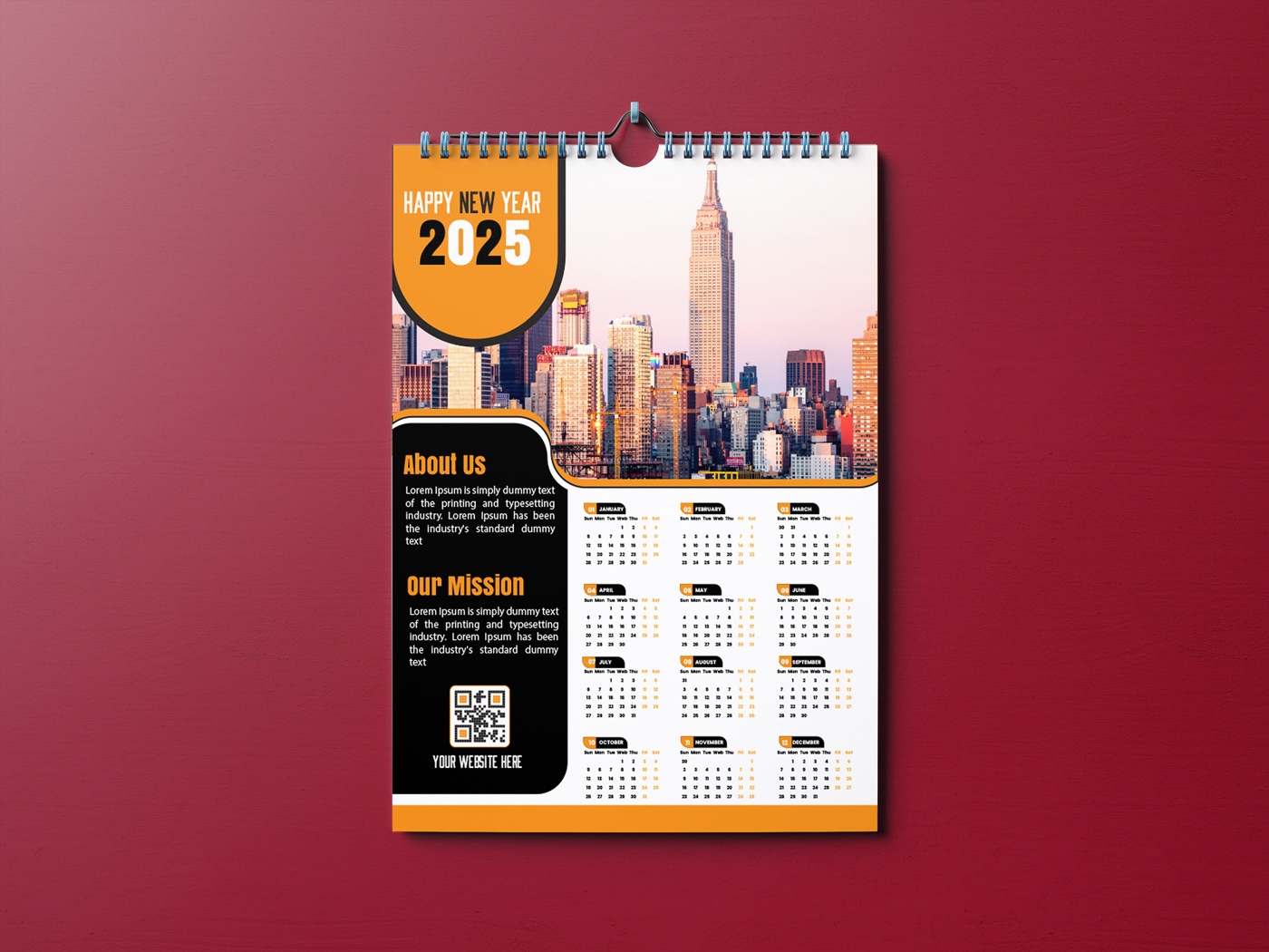 Wall Calendar Design 2025 Behance