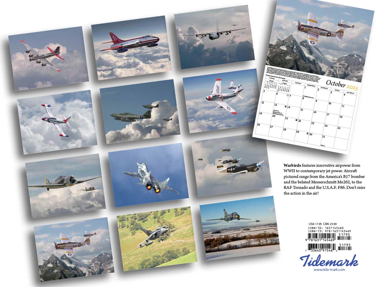 Warbirds 2025 Calendar Tide mark