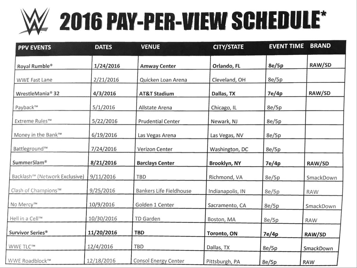 Wwe Ppv Schedule 2025 List In India Robert T Brown