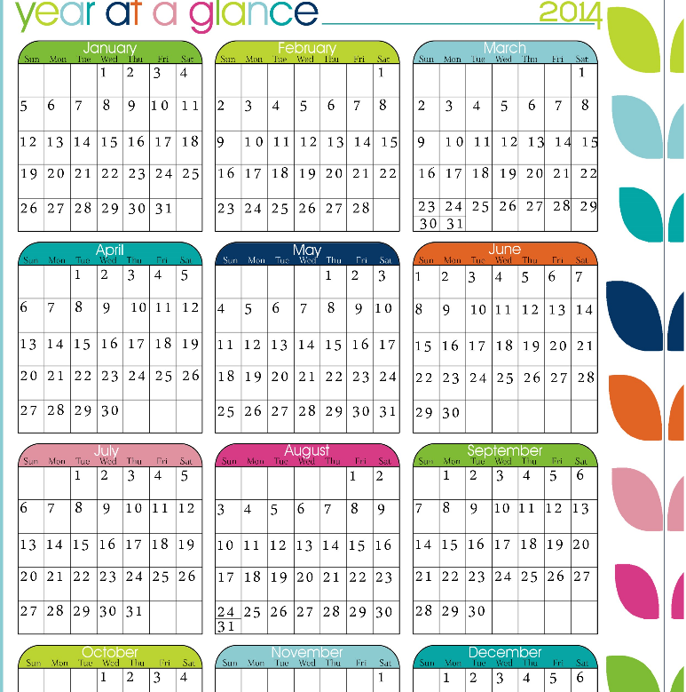 Year At A Glance Calendar 2025 Printable Free Ralf J Dresner