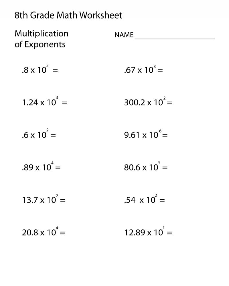 8th Grade Integers Math Worksheets Printable Math Worksheets Printable