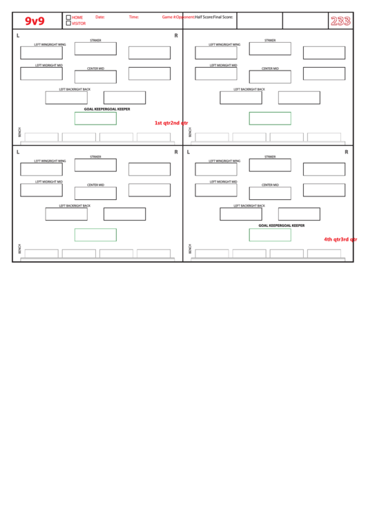 9 V 9 Soccer Formations Printable Printable Word Searches