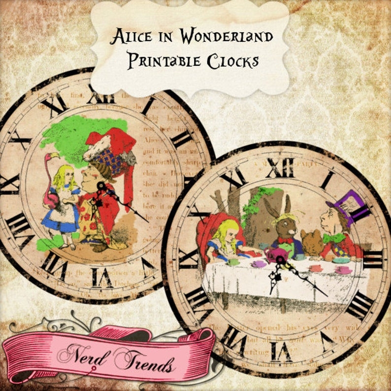 Alice In Wonderland Clock Printable Printable Word Searches