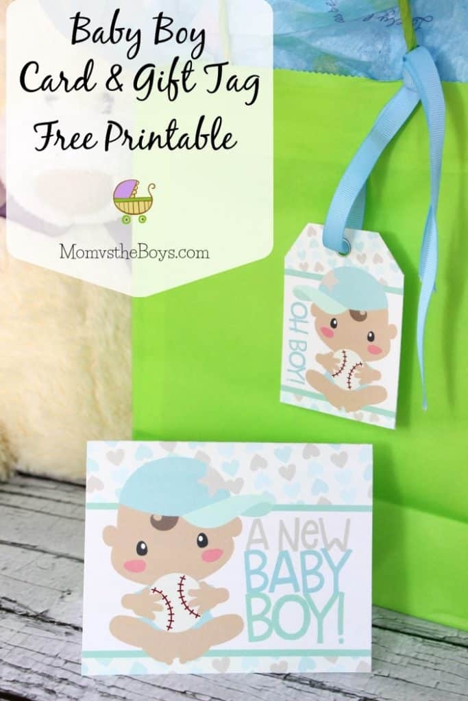 Baby Shower Card And Gift Tag Free Printable Mom Vs The Boys