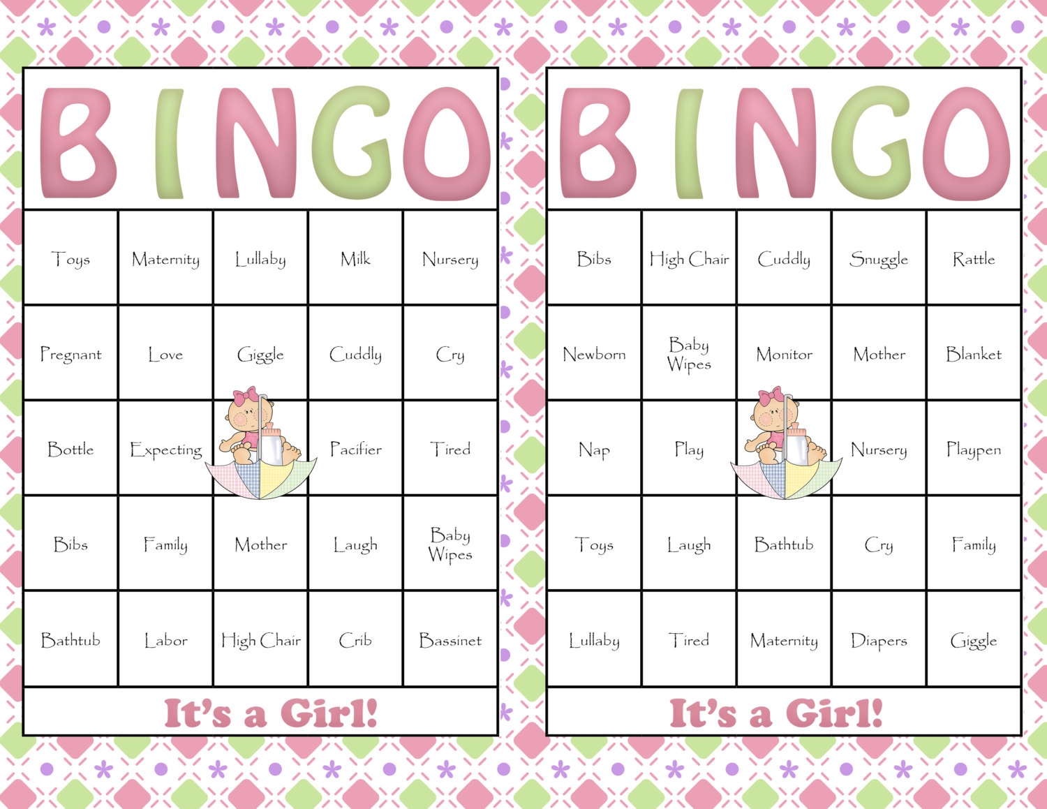Baby Shower Free Printable Baby Bingo Cards Baby Shower Bingo 