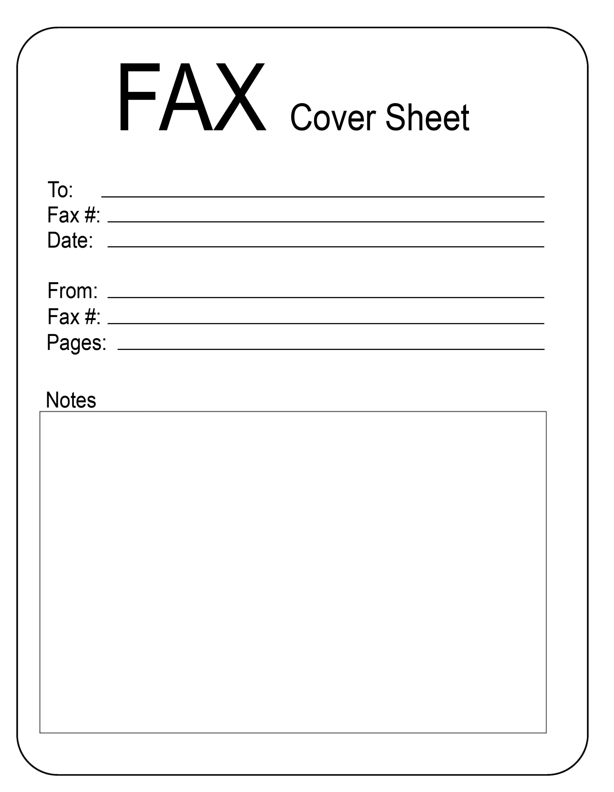 Basic Fax Cover Sheet Free Printable Printable Form Templates And