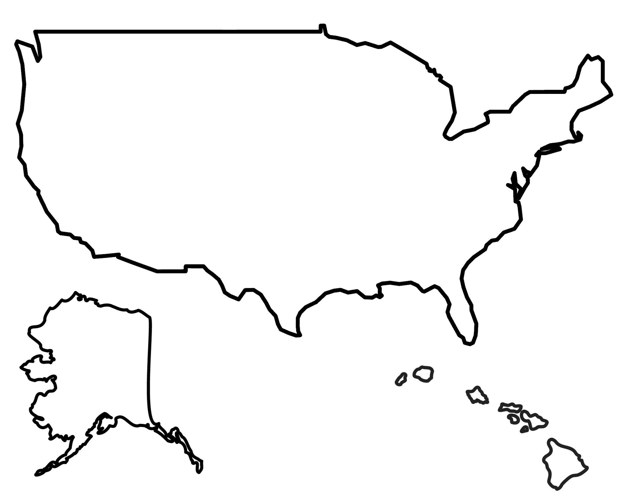 Blank Map Of The United States Printable
