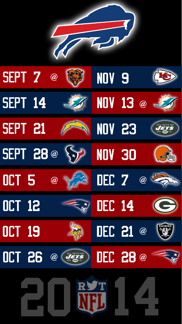 Buffalo Bills Schedule 2025-26 Printable