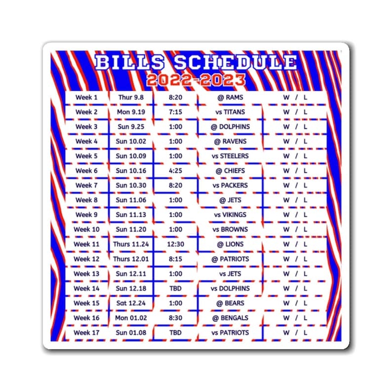 Buffalo Bills Schedule 2025 2025 Printable Rhona Oriana