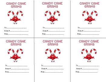 Candy Cane Gram By Christa Tacheira Teachers Pay Teachers