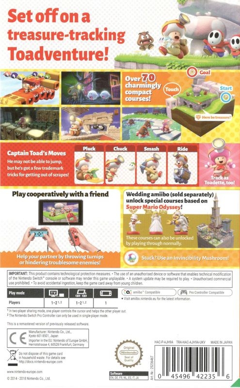 Captain Toad Treasure Tracker 2014 Box Cover Art MobyGames