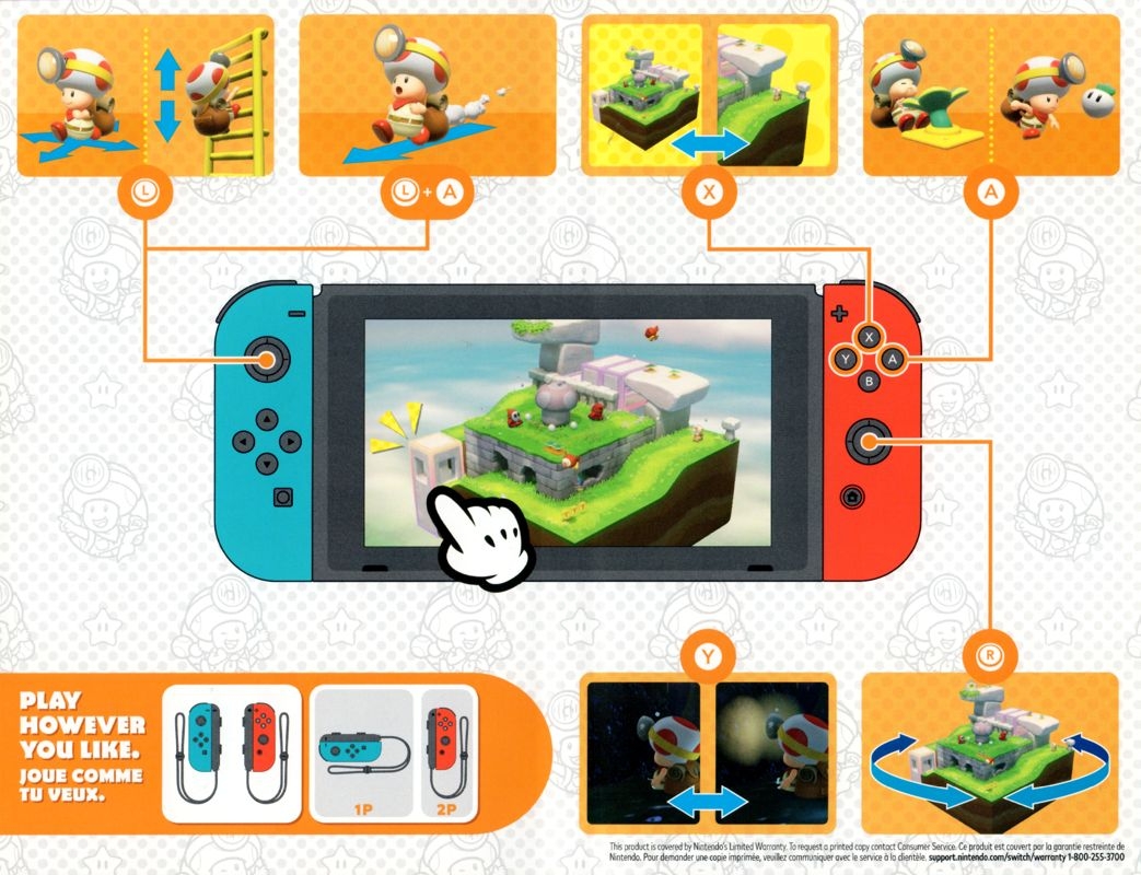 Captain Toad Treasure Tracker 2018 Nintendo Switch Box Cover Art 