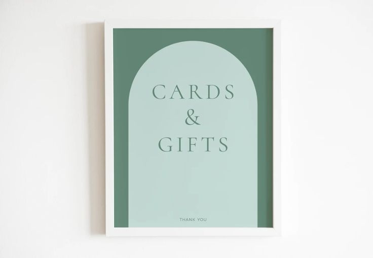 Cards And Gifts Printable Sign