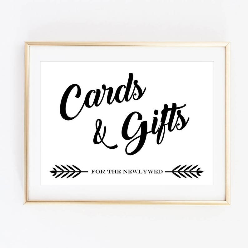 Cards And Gifts Sign Printable