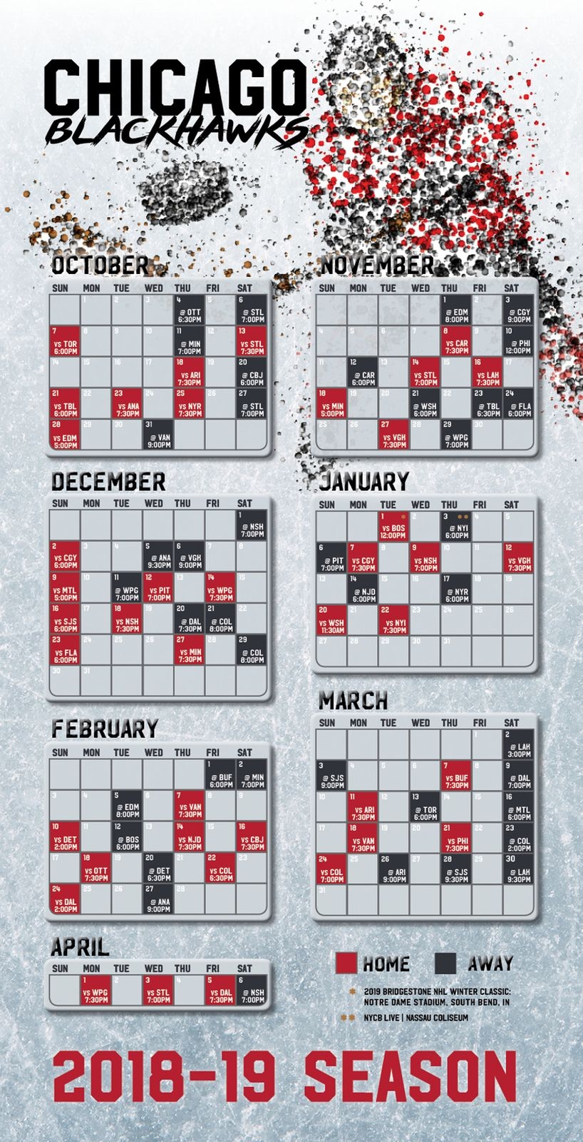 Chicago Blackhawks Schedule 2025 24 Printable Jasper B Nichols