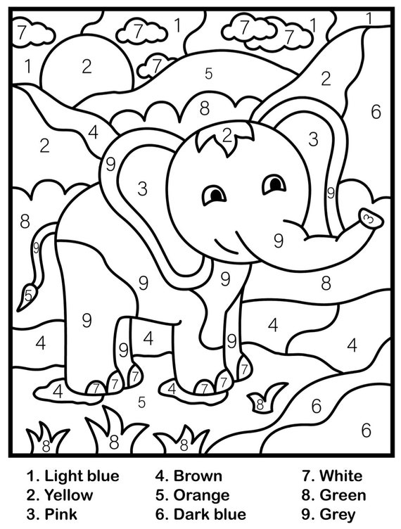 Color By Number Coloring Pages For Preschoolers Preschool Counting
