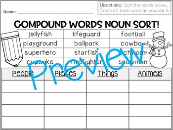 Compound Words Packets Compound Words Printables By Mrs Wenning 39 s 