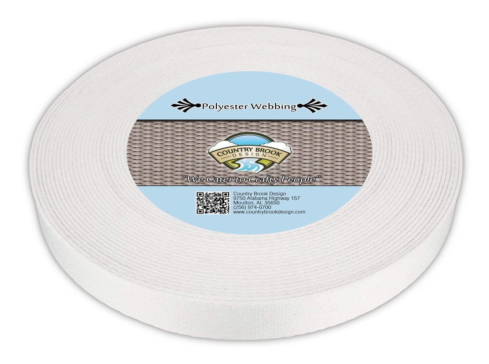 Country Brook Design Printable Heat Set Polyester Webbing 1 Inch 