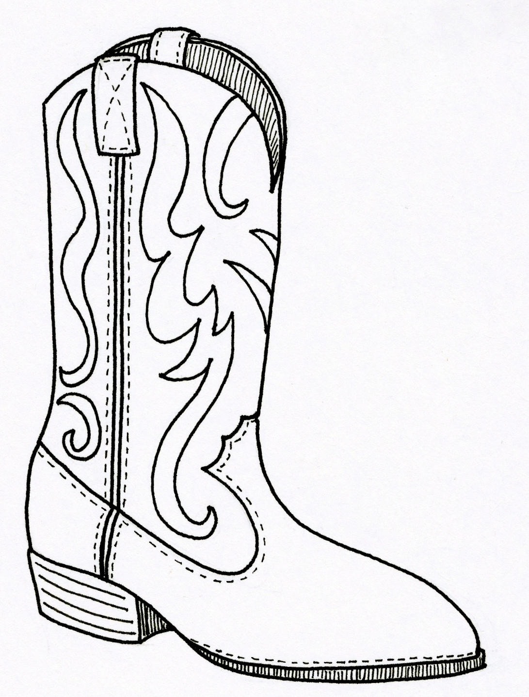Cowboy Boot Template Printable Free Printable