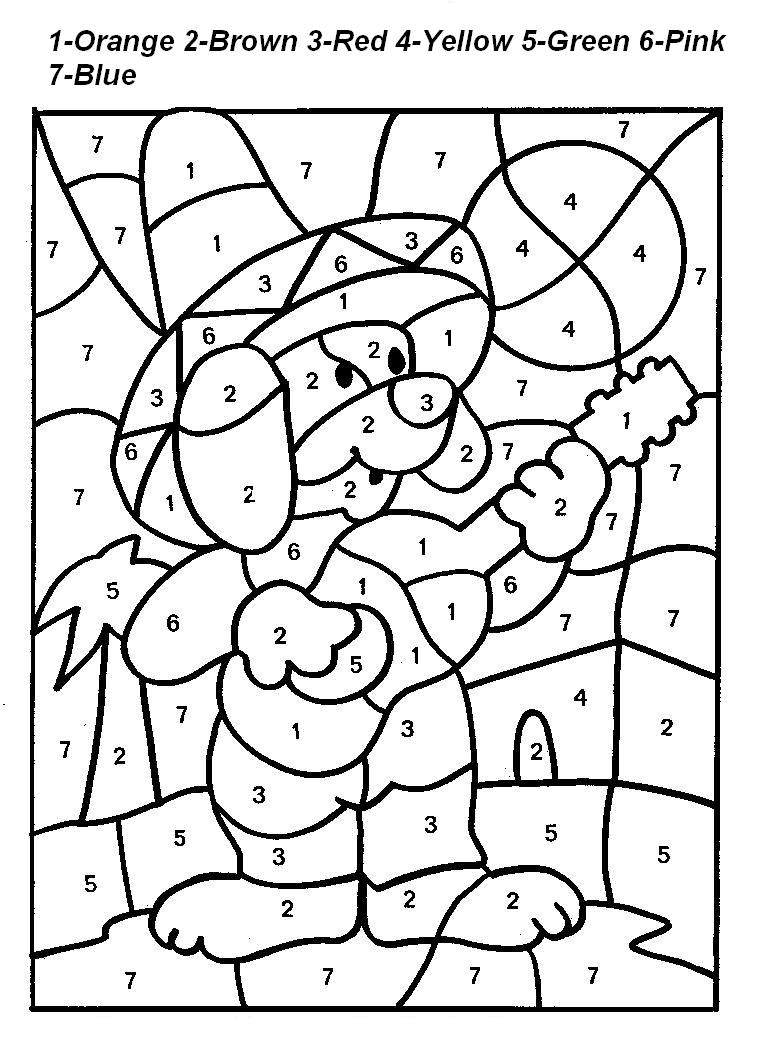 Easy Color By Number Coloring Pages At GetColorings Free 