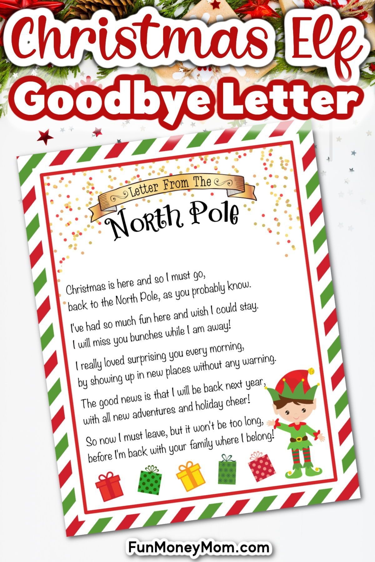 Elf On The Shelf Printable Goodbye Letter Printable New Year Banners