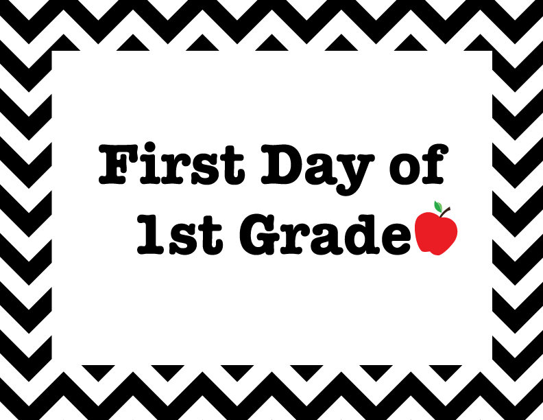 First Day Of School Free Printable Frog Prince Paperie