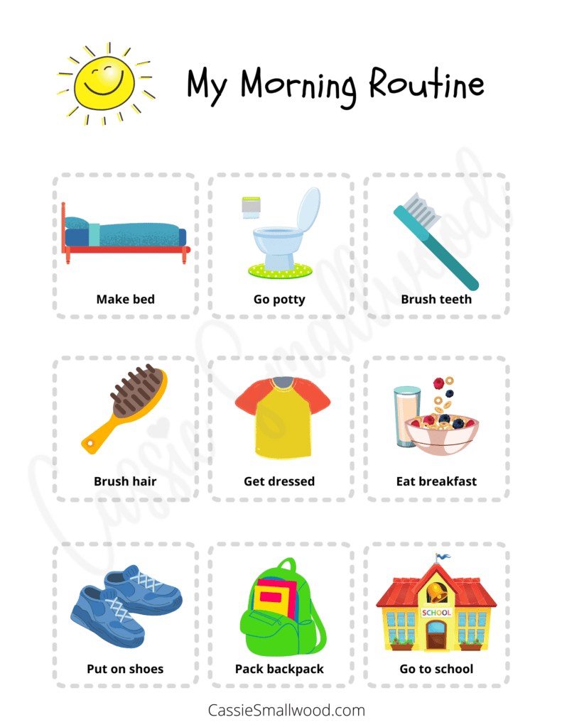 Free Daily Routine Printable Routine Printable Daily Vrogue co