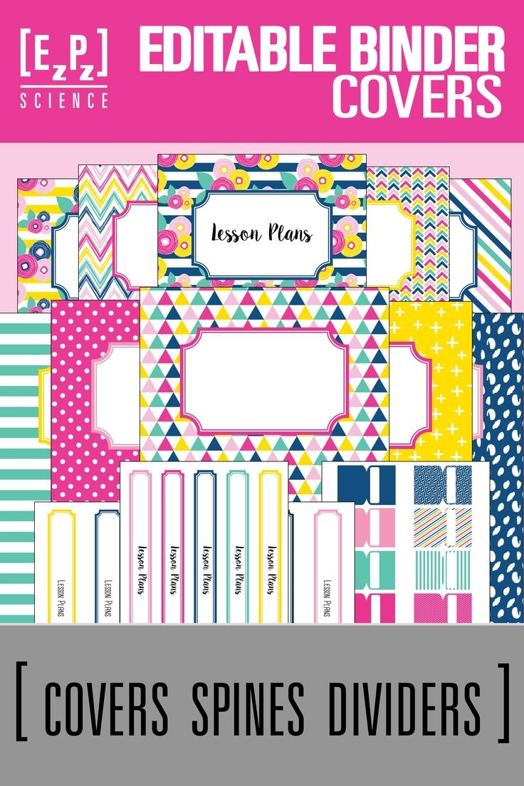 Free Editable Printable Binder Covers