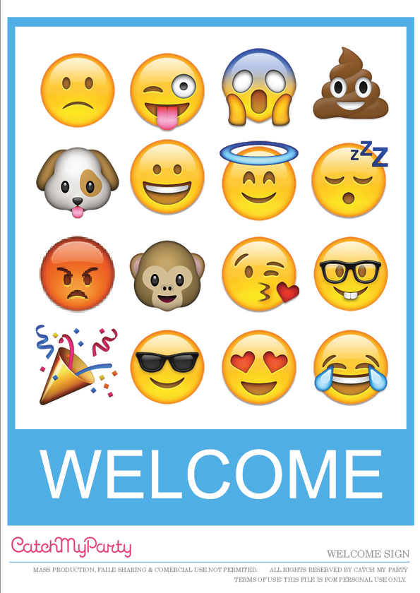 Free Emoji Party Printables Catch My Party