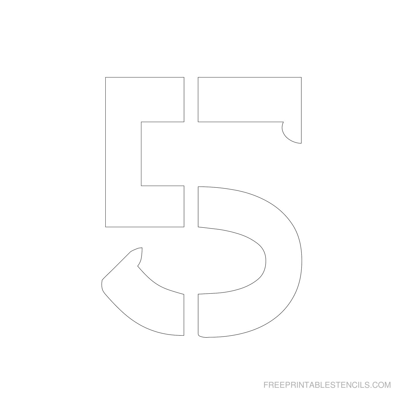 4 Inch Number Stencils Printable