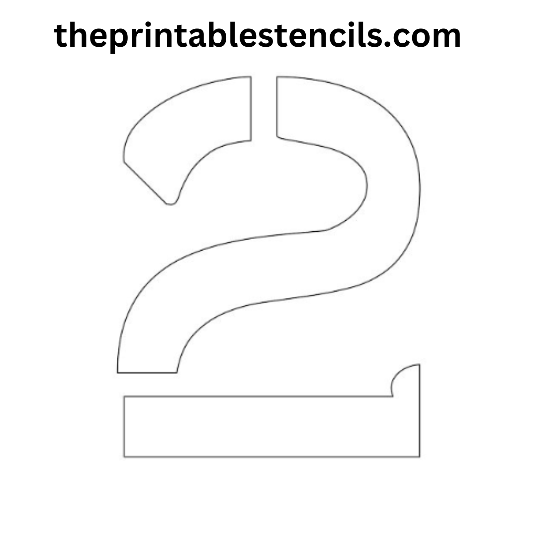 Free Printable 4 Inch Number Stencils 1 10