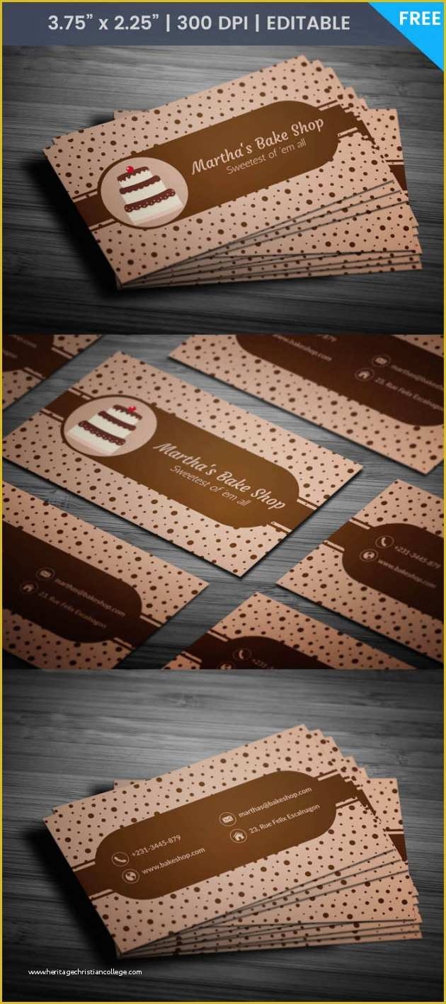 Free Printable Bakery Business Card Templates Of Free Printable Bakery