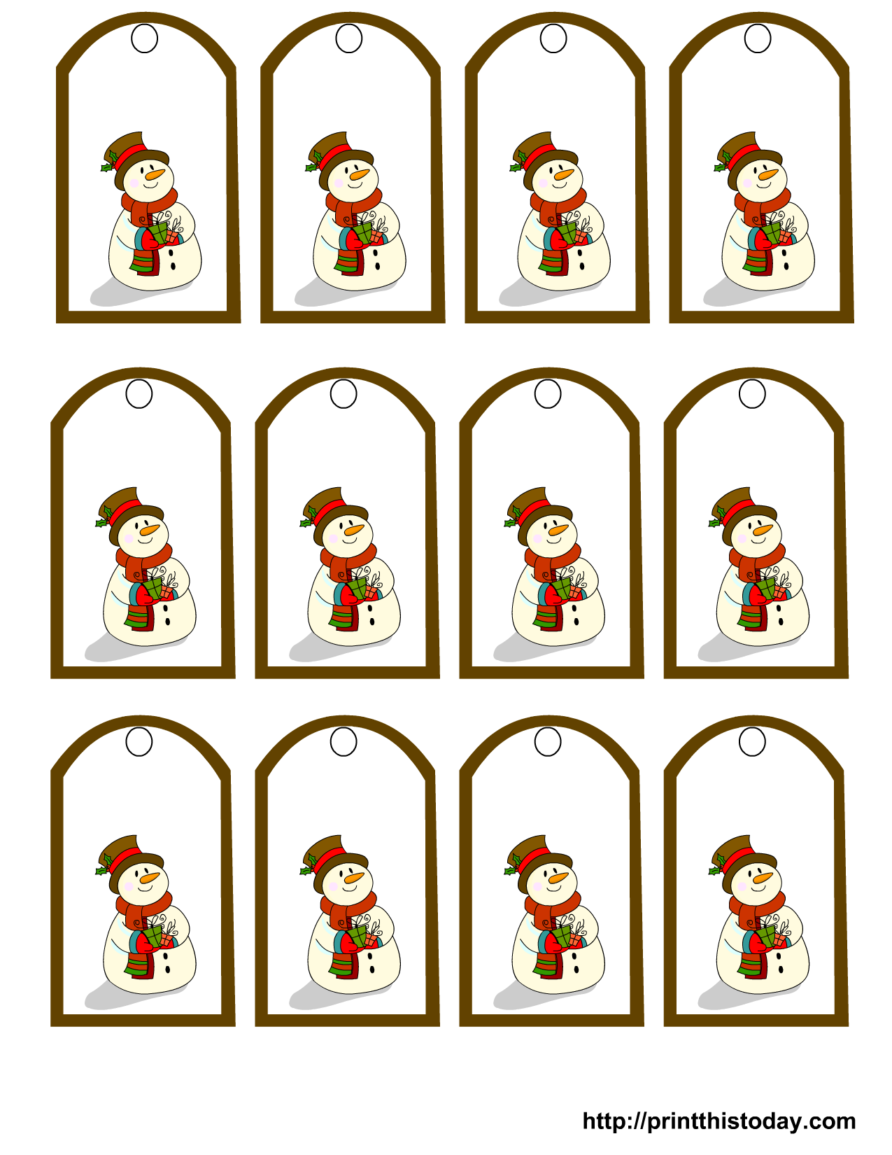 Christmas Gift Tags Printable Free