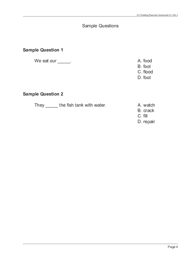 Free Printable High School Math Placement Test Printable Form 