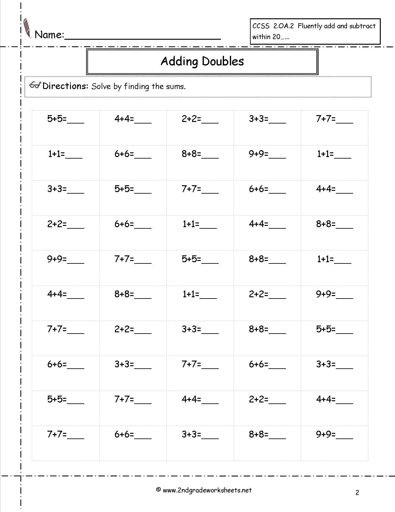Free Printable Worksheets For 2Nd Grade Free Printable