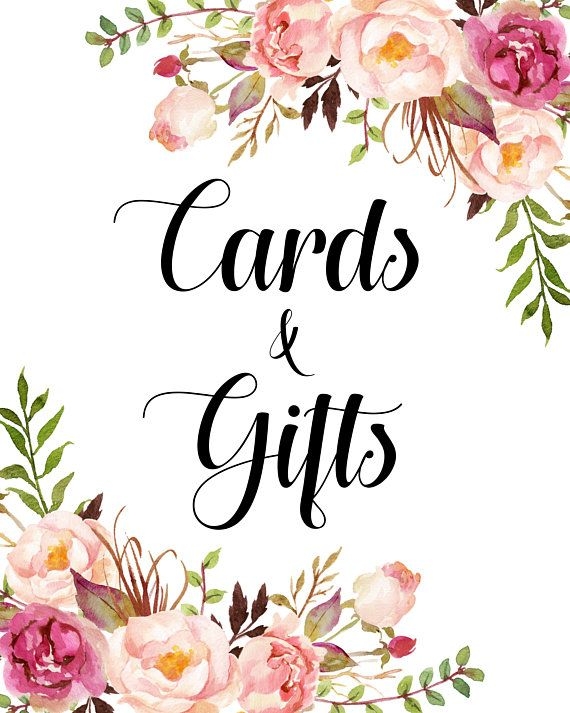 Cards & Gifts Sign Printable Free