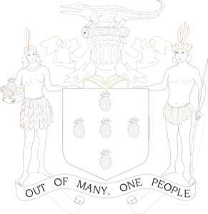 Jamaican Coat Of Arms Outline Clip Art At Clker Vector Clip Art 