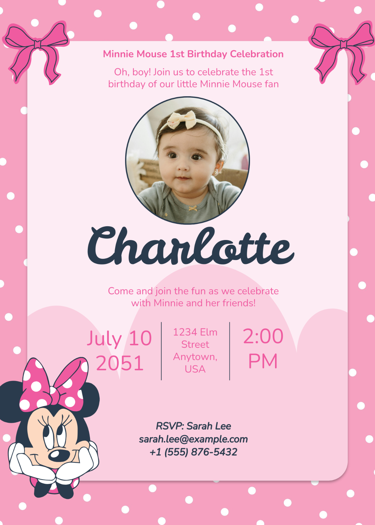 Minnie Mouse 1st Birthday Pictures Free Printable Free Infoupdate