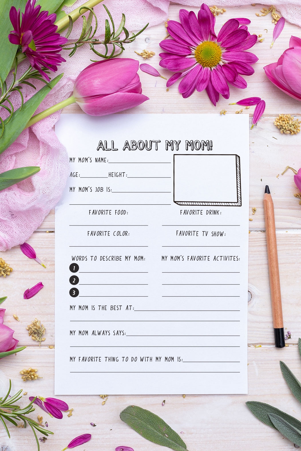 Mothers day all about my mom printable mom version Mom Envy
