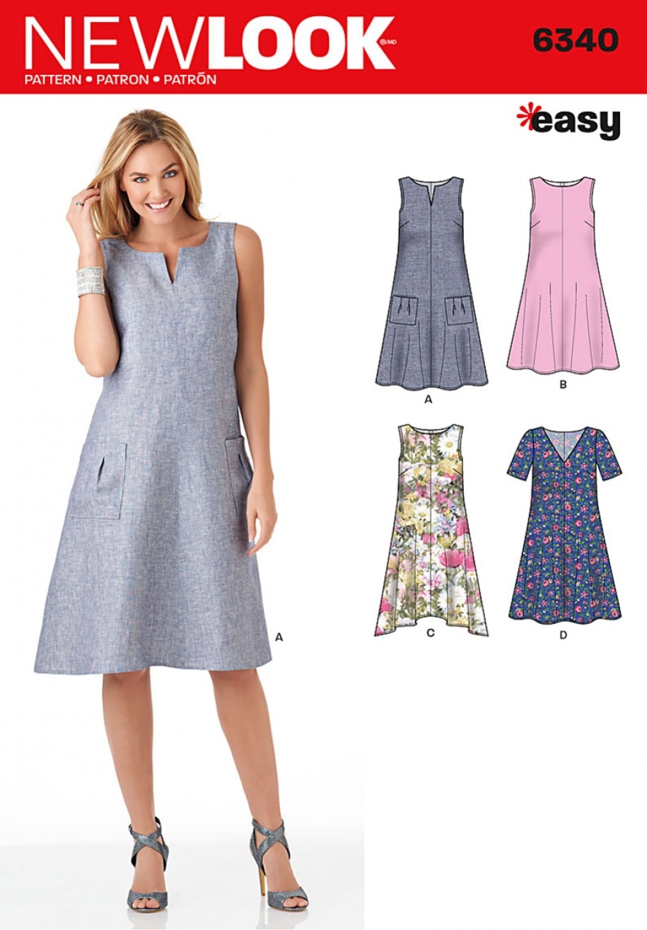 New Look Pattern 6340 Misses 39 Easy Dresses Sewing Patterns Online